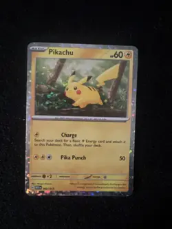Pokemon Pikachu TCG Confetti Holo Card 002/015 McDonald's 2024 Promos - Image 1