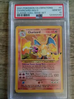 Charizard 4/102 Celebrations: Classic Collection Holo Pokemon Card PSA 10 - Image 1