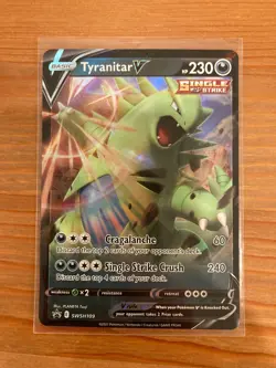 Pokemon TCG SWSH: Sword & Shield Promo Cards Tyranitar V SWSH109 Holo - Image 1
