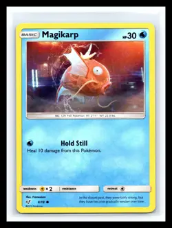 💥 Pokemon Card Magikarp 8/18 Holo Detective Pikachu - Image 1
