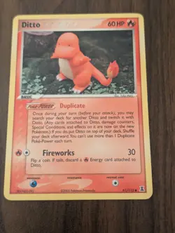 Pokemon Card - Ditto (Charmander) Delta Species 61/113 LP-NM vintage 2005 - Image 1