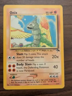 Onix 3/18 Southern Islands Promo Pokemon Card Rare Moderately Played - Image 1