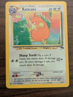 Raticate 6/18 Southern Islands Pokemon Card MP - Image 1