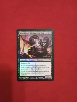 MTG Sheoldred, Whispering One Pre-Release Foil Promo - Image 1