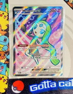 Pokemon 2025 Meloetta ex 159/086 Black Bolt Holo Full Art NM - Image 1