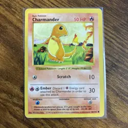 Pokemon TCG Charmander Shadowless Common Card 46/102 Base Set - Image 1
