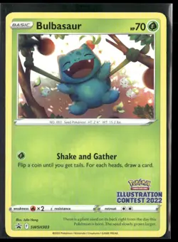 2022 Pokemon Sword & Shield Promo Illustration Contest 2022 Bulbasaur SWSH303 - Image 1