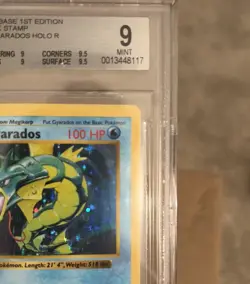 1999 Pokemon Base Set - GYARADOS - 1st Edition Shadowless - BGS 9 Mint+ - Image 3