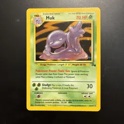 Muk (13/62) Fossil- Unlimited Edition Holo Rare - Pokemon TCG [LP] - Image 1