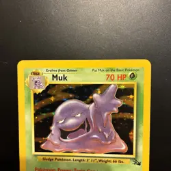 Muk (13/62) Fossil- Unlimited Edition Holo Rare - Pokemon TCG [LP] - Image 2