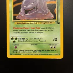 Muk (13/62) Fossil- Unlimited Edition Holo Rare - Pokemon TCG [LP] - Image 3