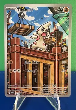 Pokemon TCG Timburr 125/086 Black Bolt Illustration Rare - Near Mint - Image 1