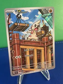 Pokemon TCG Timburr 125/086 Black Bolt Illustration Rare - Near Mint - Image 3
