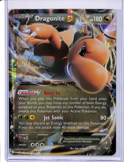 2014 Pokemon XY Furious Fists Dragonite Oversized Jumbo #74/111 - Image 1