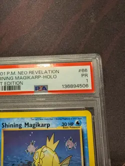 2001 POKEMON NEO REVELATION 1ST ED #66 SHINING MAGIKARP-HOLO PSA 1 - Image 3