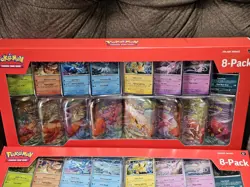 Lot of 2 Pokemon Prismatic Evolutions Costco 8 Mini-Tins NEW Booster Bundle - Image 3