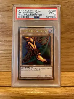 Yugioh! Left Leg of the Forbidden One - PGL2-EN023 - 1st Edition - PSA 8 - Image 1