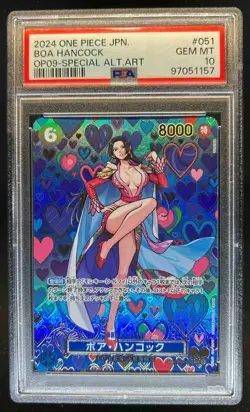 2024 One Piece Japanese Boa Hancock Special Alt Art #OP07-051 PSA 10 - Image 1