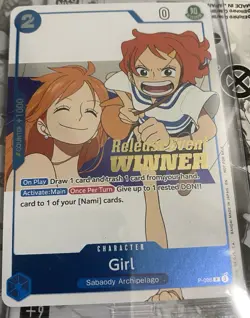 Girl (OP14 Release Event Winner) P-096 One Piece Promotion Foil Still Sealed - Image 1
