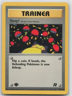 1st Edition Vintage Pokemon Card Sleep! (Rocket's Secret Machine) Team Rocket V - Image 1