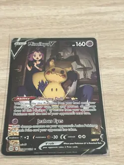 CLEAN Pokemon TCG Mimikyu v Holo Ultra Rare Card TG16/TG30 Brilliant Stars - Image 1
