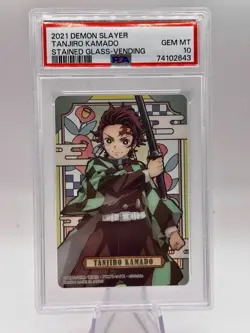Tanjiro Kamado Demon slayer Stained Glass Card Kimetsu No Yaiba PSA 10 Gem Mint - Image 1