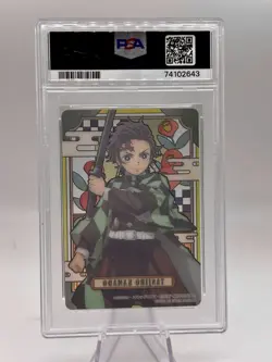Tanjiro Kamado Demon slayer Stained Glass Card Kimetsu No Yaiba PSA 10 Gem Mint - Image 2