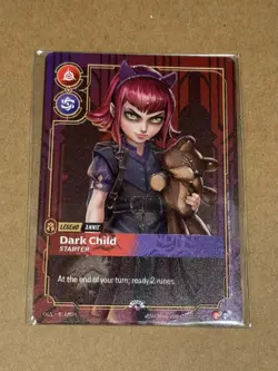 Riftbound Annie Dark Child Metal Card from Houston Prize Wall Exclusive 1 of 35 - Image 1