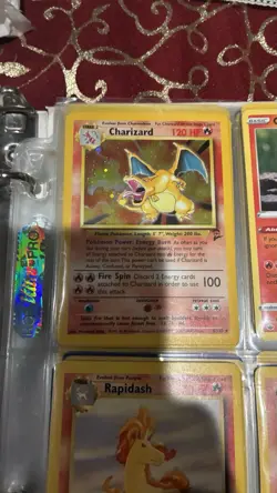 Pokemon TCG Base Set Charizard & Rapidash Holo/Regular Cards English 1995 - Image 1