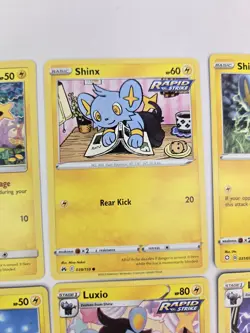 Lot of 12 Pokemon Cards Shinx Luxio Luxray Collection Pokedex Reverse Holo Rare - Image 4