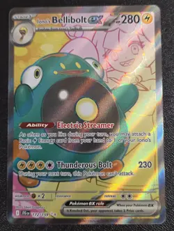 Pokemon TCG Iono's Bellibolt EX Journey Together Ultra Rare Holo Card 172/159 - Image 1