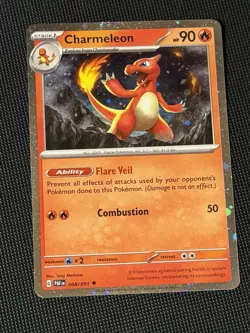 Charmeleon 8/91 Cosmos Holo Paldean Fates Card TCG 2024 Promo - Image 1