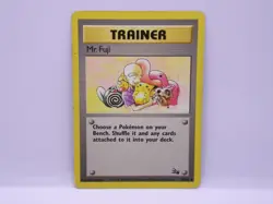 Pokemon Fossil Set Unlimited Print Trainer Mr.Fuji Card #58/62 Uncommon Used VGC - Image 4