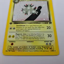 2000 Pokemon TCG Team Rocket Dark Magneton 1st Edition Holo Rare 11/82 Raw Card - Image 3
