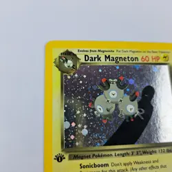 2000 Pokemon TCG Team Rocket Dark Magneton 1st Edition Holo Rare 11/82 Raw Card - Image 4