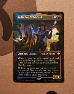 MTG Stella Lee, Wild Card (Borderless) x1 LP *FOIL* from Commander: OTJ - Image 1