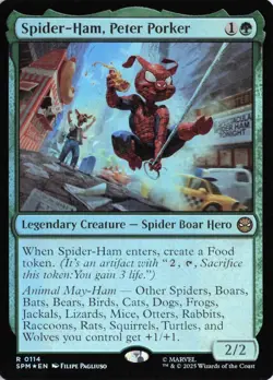 MTG: Spider-Ham, Peter Porker #114 R Foil NM Marvel's Spider-Man - Image 1