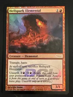 1x Foil Hellspark Elemental (25) WPN & Gateway DCI Promo LP MTG Magic x1 MKE - Image 1