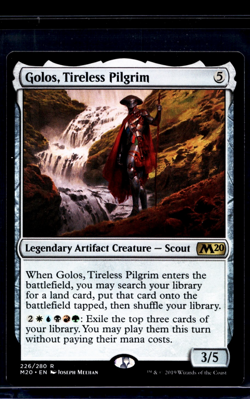2019 MTG Magic The Gathering M20 Core Set 2020 #226 Golos Tireless Pilgrim LP - Image 1