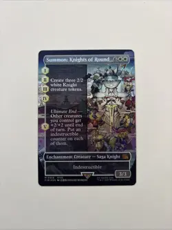 MTG Summon Knights of Round Borderless Foil FIN 0359 Final Fantasy Mythic NM - Image 1