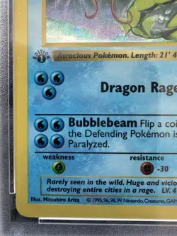 1st Edition PSA 9 Gyarados Shadowless Base Set Mint 6/102 Holo 1999 Pokemon - Image 4