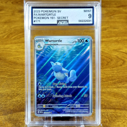 Pokemon SV 151 Wartortle 171/165 AGS Mint 9 FA Full Art Holo Secret Rare 2023 - Image 1