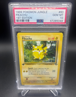 1999 Pokemon Jungle #60 Pikachu 1st Edition PSA 10 Gem Mint - Image 1