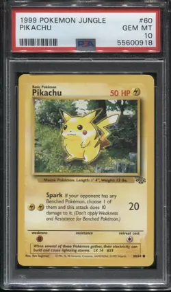 Pokemon Jungle Pikachu Unlimited #60 PSA 10 GEM MINT - Image 1