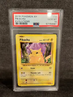 2016 Pokemon XY Evolutions 35/108 Pikachu PSA 10 - Image 1