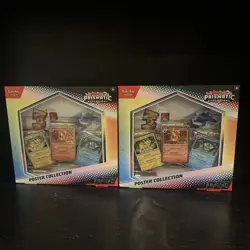 *NEW SEALED* 2x Pokemon Scarlet & Violet Prismatic Evolutions Poster Collection - Image 1