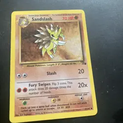 Pokemon TCG Sandslash Fossil 41 Regular Unlimited Uncommon - Image 1