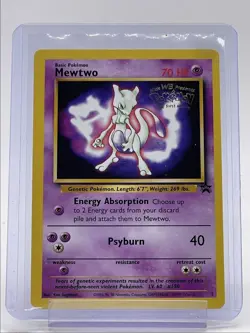 MEWTWO 1999 POKEMON THE FIRST MOVIE BLACK STAR PROMO A #3 Q6233 - Image 1