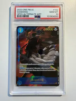 One Piece TCG - Sogeking OP03-122 Alt Art English PSA 10 - Image 1