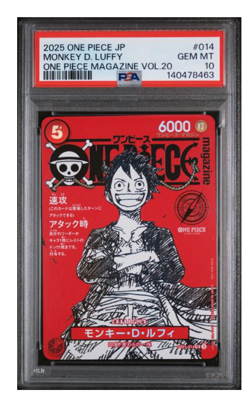 PSA 10 Monkey D Luffy ST21 014 One Piece Magazine Promo 2025 Japanese GEM MINT - Image 1